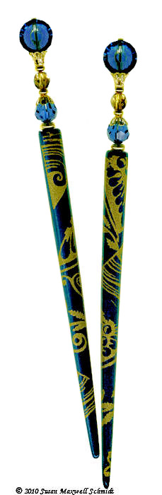 Midnight Gilded LongLocks Design - Click to see our hair jewelry catalog!