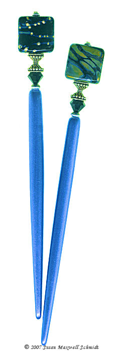Midnight Glow LongLocks DuetStix Hair Sticks