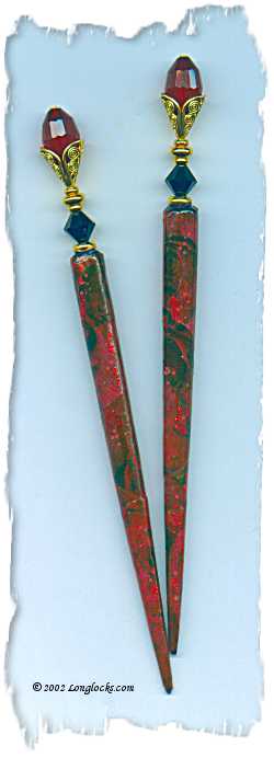 Midnight Rose LongLocks DecoStix Hair Sticks