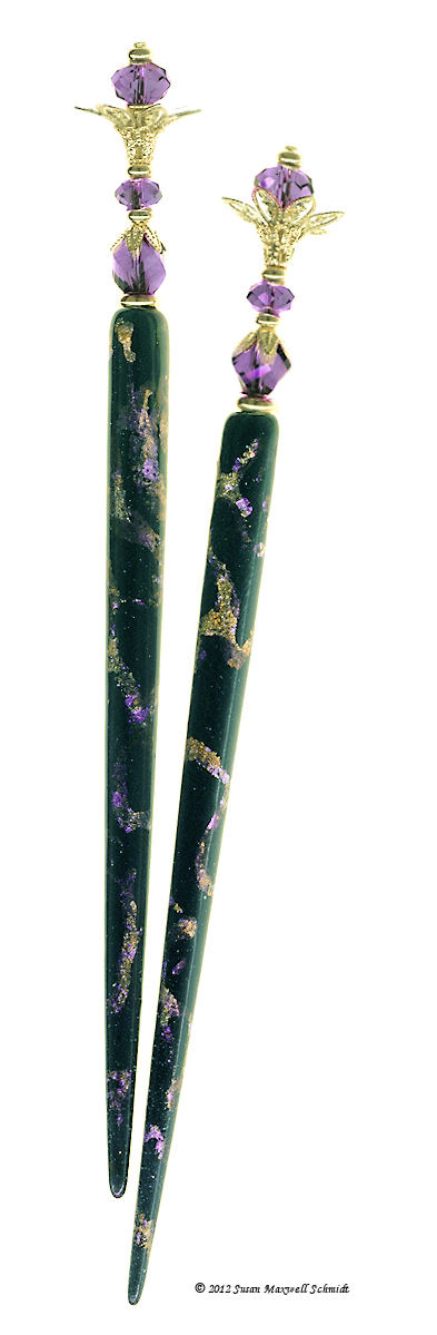 Mineral Violet LongLocks Hair Jewelry Design