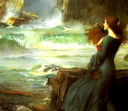 'Miranda and the Tempest' by John William Waterhouse - Click to see this painting on items available in The Rapunzel Shoppe!
