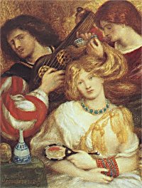 'Morning Music' by Dante Gabriel Rosetti - Click to send as a free postcard!