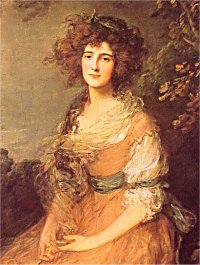 Detail of 'Mrs. Sheridan' by Thomas Gainsborough - Click to send as a free postcard!