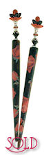 Noir Rose Decoupage Hair Accessories