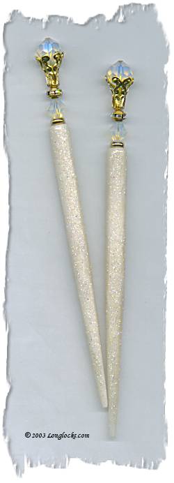 Opal Frost LongLocks GlitterStix Hair Sticks