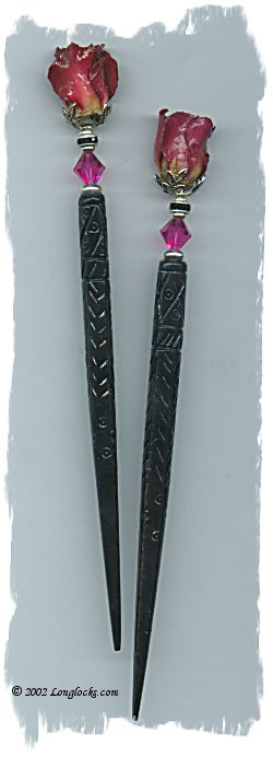 Paris Rose LongLocks HairSticks