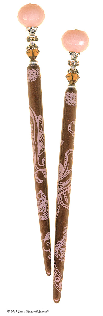 Peach Brulé Special Edition LongLocks Stix Nouveau Hair Sticks