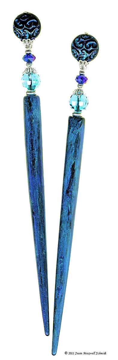 Peacock Plumage LongLocks Hair Jewelry Design