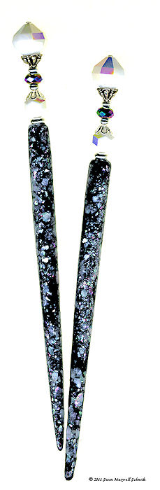 Pearl Rainbow LongLocks Design - Click to see our hair jewelry catalog!