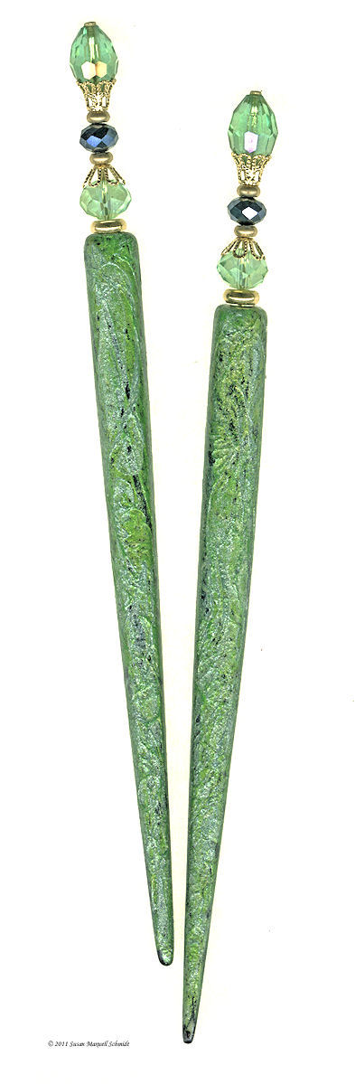 Peridot Spring LongLocks Hair Jewelry Design