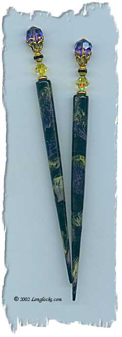 Petal Noir LongLocks PetalStix Hair Sticks