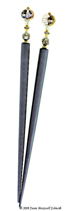 Pewter Alchemy LongLocks HairSticks Hair Jewelry Design - Click to see our hair jewelry catalog!