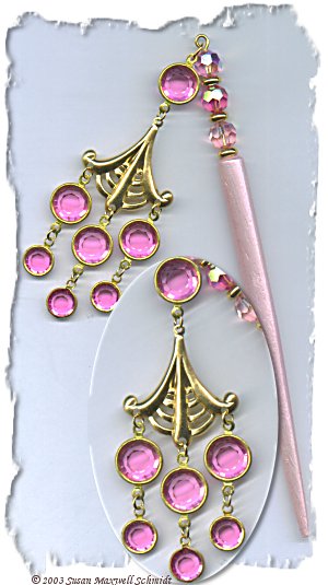 Pink Pagoda LongLocks GeishaStix Hair Sticks