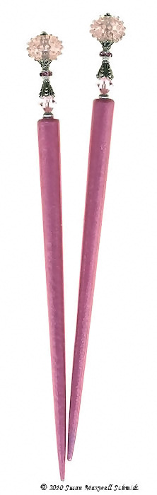 Pink Urchin LongLocks HairSticks Hair Pins
