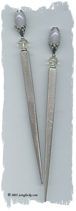 Platinum Dove LongLocks HairSticks