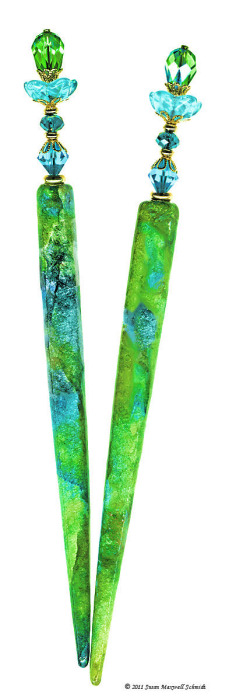 Rainforest Dragon LongLocks Design - Click to see our hair accessories and jewelry catalog!
