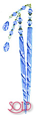 Raining Sapphire SwingStix Hair Pins