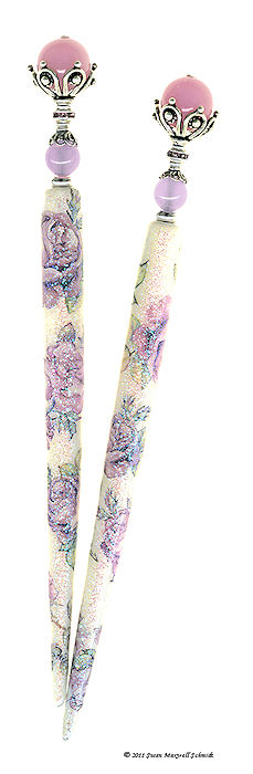 Ramblin' Rose Special Edition SugarStix LongLocks HairSticks - Click to see our full catalog!