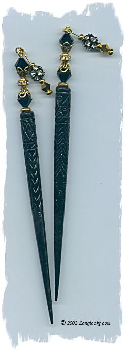 Regal Midnight LongLocks SwingStix Hair Sticks
