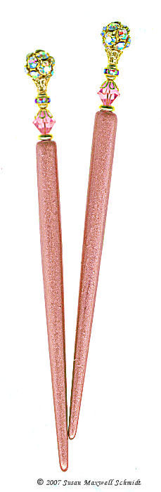 Rhinestone Roses LongLocks FXStix Hair Sticks