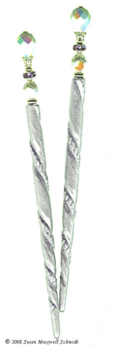 Romance Rainbow LongLocks HairSticks Hair Jewelry Design - Click to see our hair jewelry catalog!