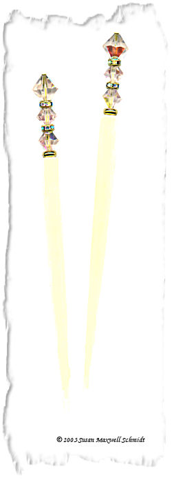 Rosaline Blush Original LongLocks HairSticks - Click to see our hair jewelry catalog!