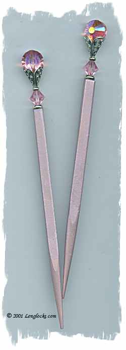 Rose Frost LongLocks HairSticks