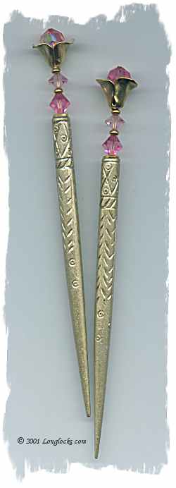 Rose Gold LongLocks Design - Click to see our hair jewelry catalog!