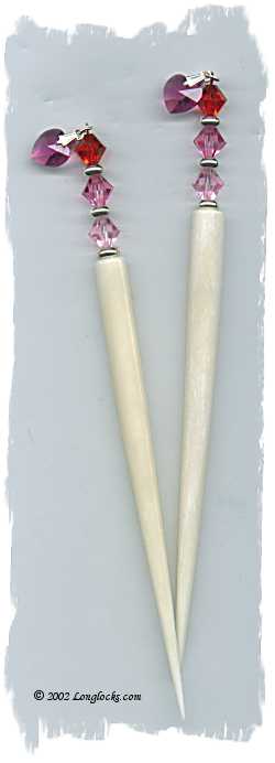 Rose Valentine LongLocks SwingStix Hair Sticks