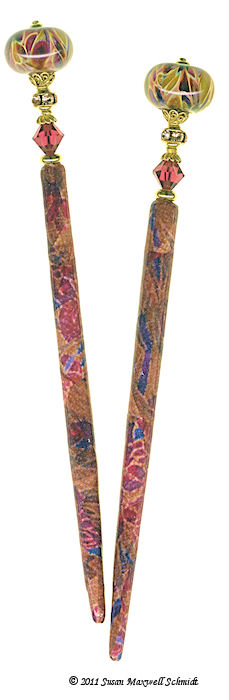 Ruby Blooms LongLocks Design - Click to see our hair jewelry catalog!