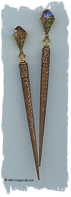 Sable LongLocks GlimmerStix Hair Sticks