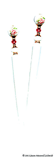 Salmon Rose Original LongLocks HairSticks