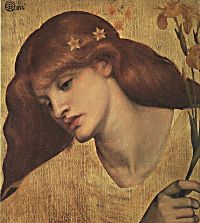 Sancta Lilias by Dante Gabriel Rosetti - Click to send as a free postcard!