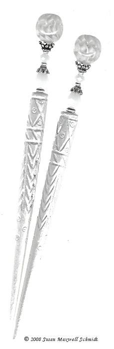 Satin Ribbon LongLocks BridalStix Hair Sticks