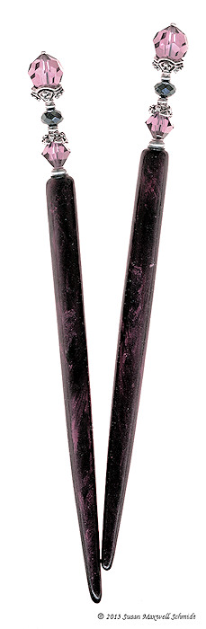 Satin Roses LongLocks Design - Click to see our hair jewelry catalog!