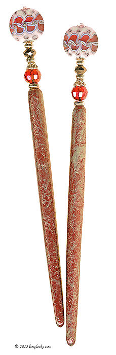 Scarlet Sizzle Special Edition MajeStix LongLocks Hair Jewelry - Click to see our full catalog!