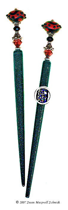 Scarlet Vortex LongLocks HoloStix Hair Jewelry