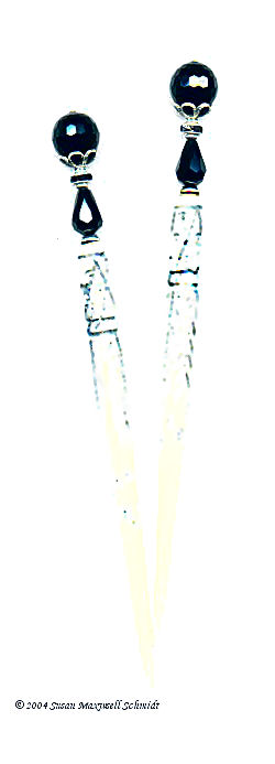 Silvered Jet LongLocks ShadowStix Hair Sticks