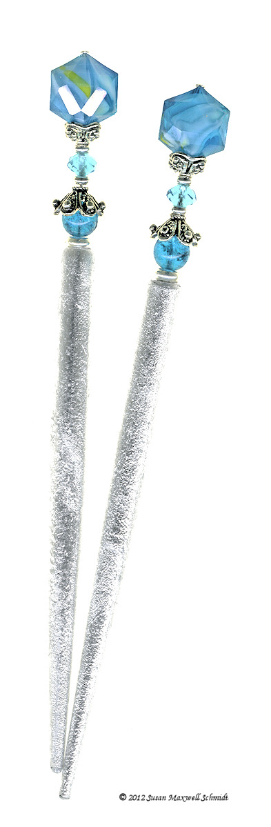 Silvered Seas LongLocks FoilStix Hair Sticks