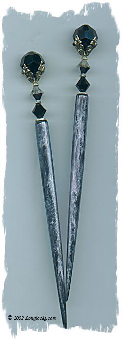 Silver Night LongLocks FantasyStix Hair Sticks