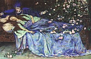 Sleeping Beauty by Henry Maynell Rheam - click to send as a free postcard!