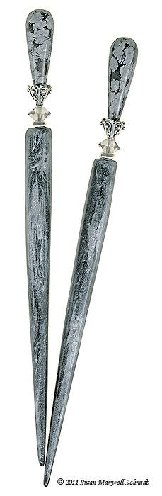 Snowfall LongLocks Design - Click to see our hair jewelry catalog!