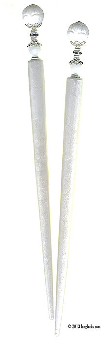 Snow Lotus Special Edition LongLocks RapunzelStix - Click to see our hair jewelry catalog!
