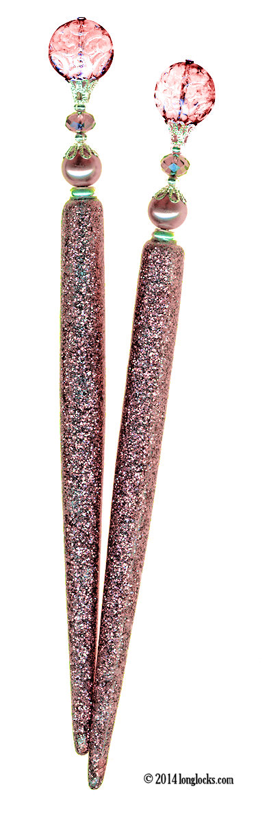 Soft Lace  LongLocks GlitterStix Hair Sticks