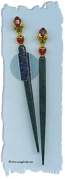 Solar Plume LongLocks HoloStix Hair Sticks