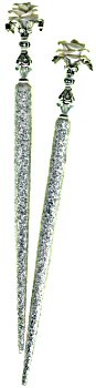 Sparkle Rose Retired LongLocks RoseStix Hair Pins