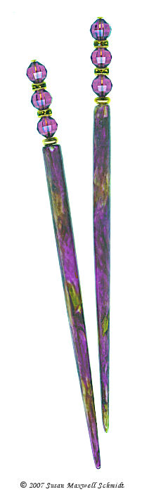 Spring Wine LongLocks ArtiStix Hair Sticks