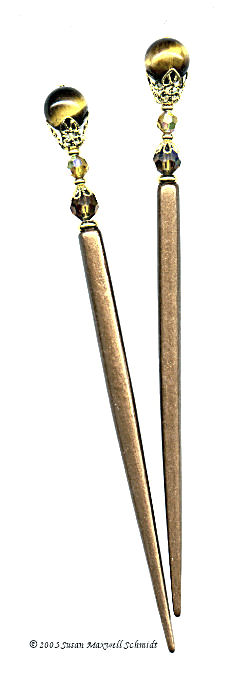 Stalking Tigress LongLocks GemStix Hair Sticks