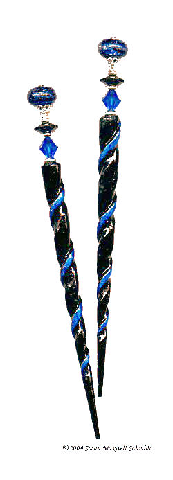 Starlight Blues LongLocks NeonStix Hair Sticks