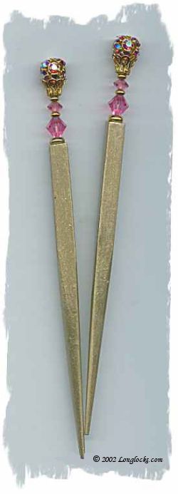 Strawberry Queen LongLocks FoilStix Hair Sticks